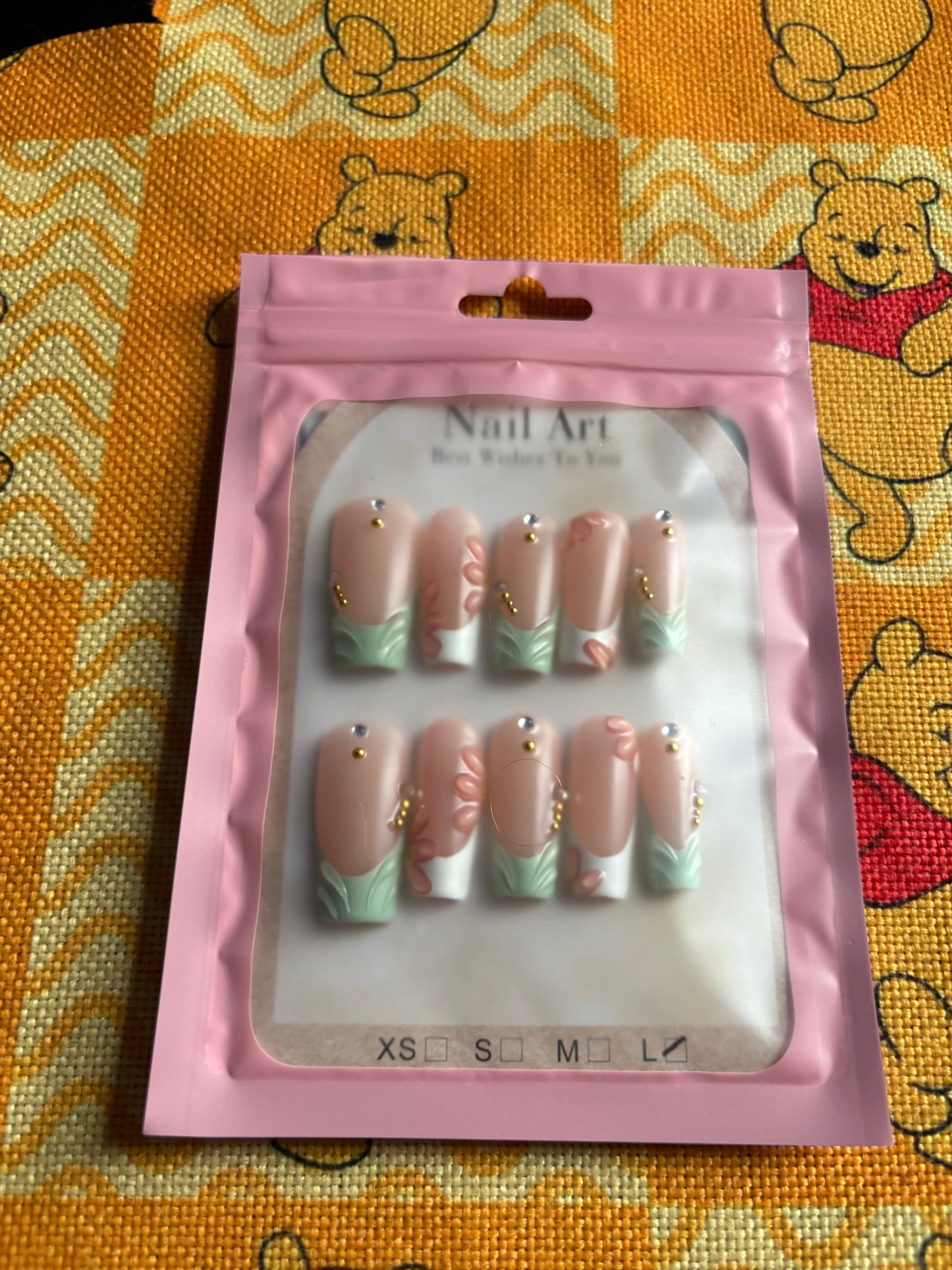 Green Pink with dimond