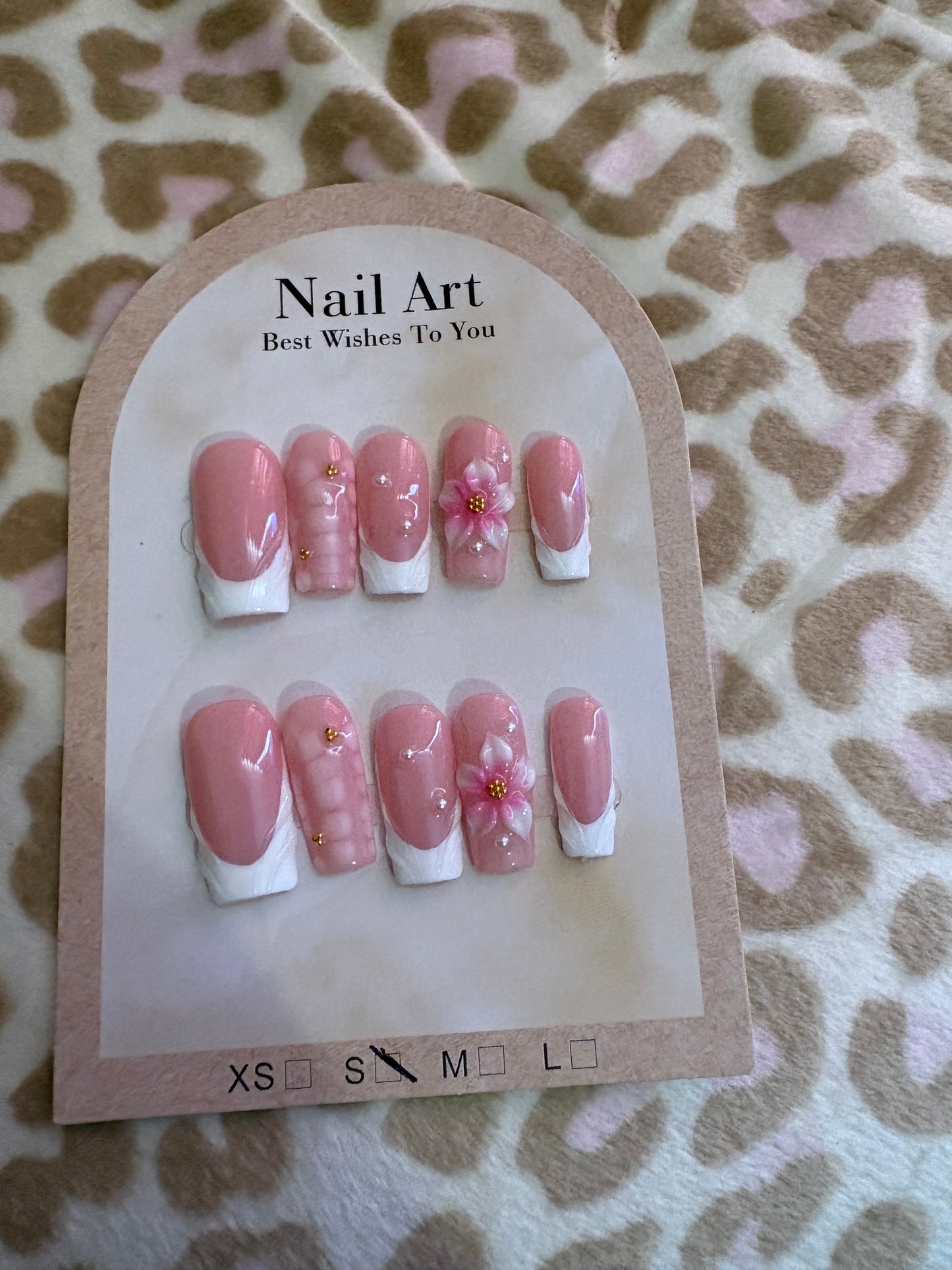 French White With Pink Flower